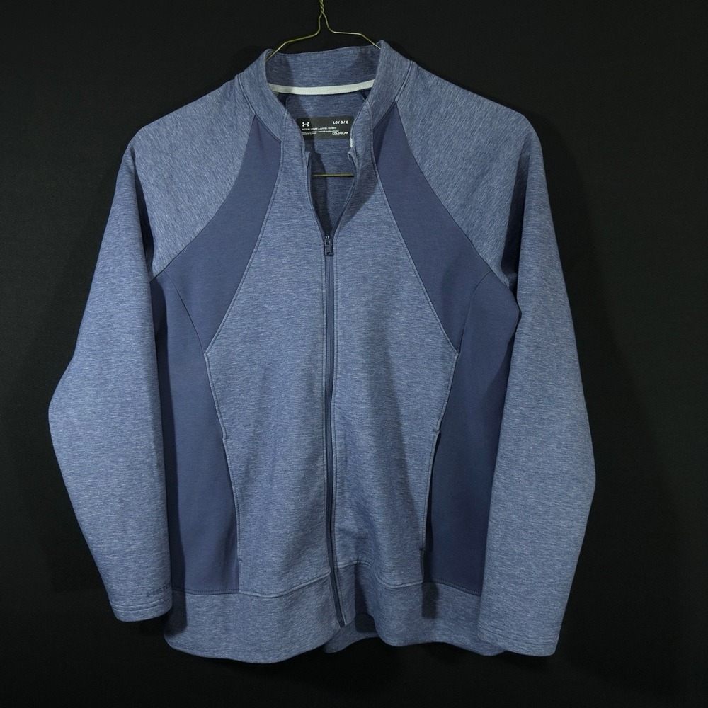 Under‎ Armour Women's M Blue Storm Zip-Front Fitted Jacket Golf Training Gym UA